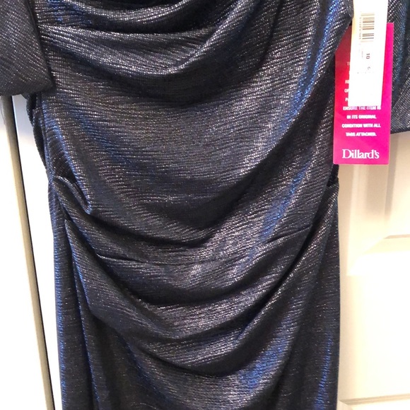 Eliza J Draped Column Capelet Dress - Picture 7 of 12